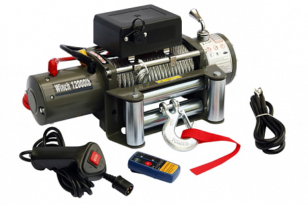 Лебедка электрическая 12V Electric Winch 12000lbs / 5443 кг